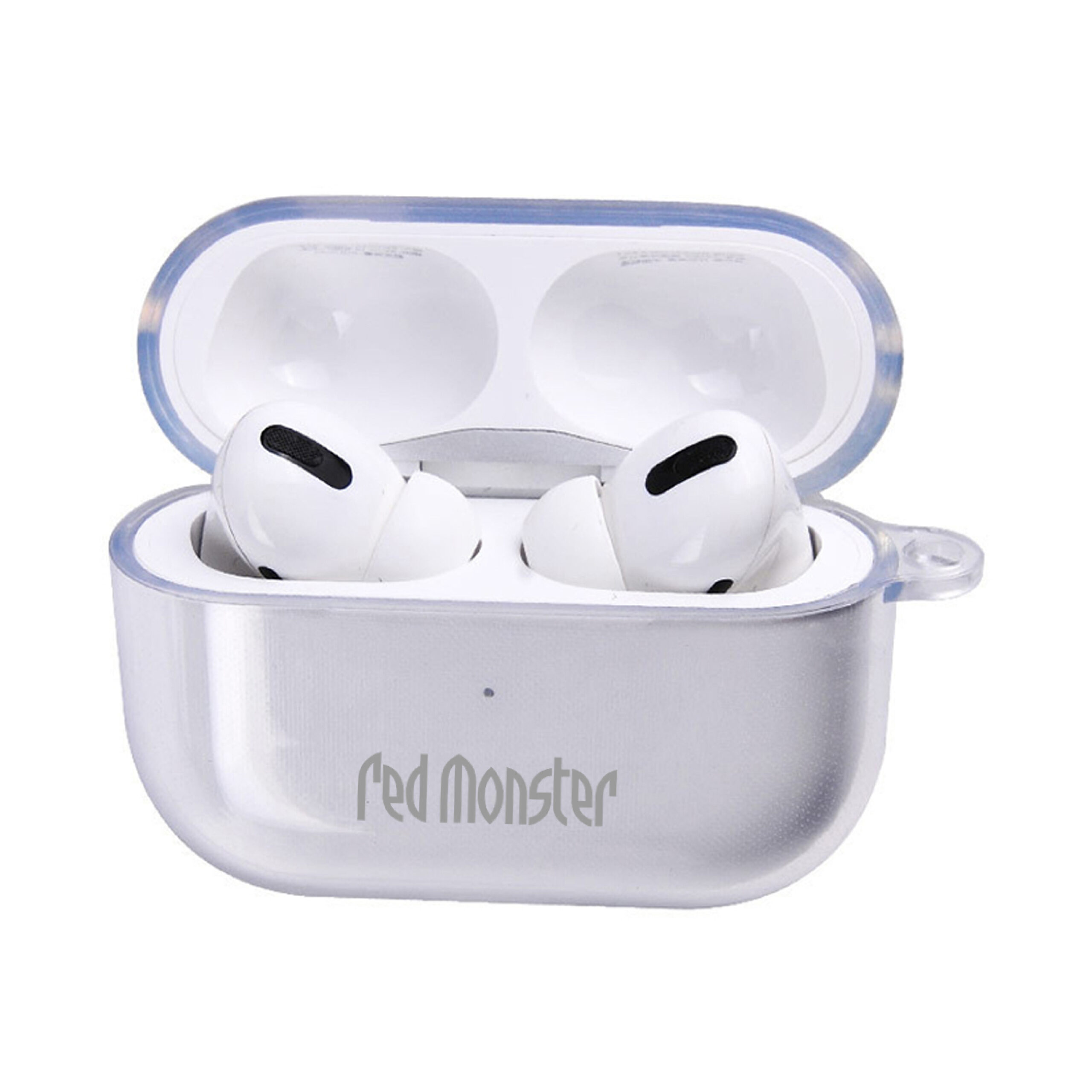 Tough Naked Soft CLEAR For AirPods Pro Red Monster